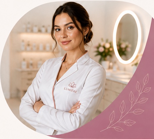 Profissional de estética em clínica