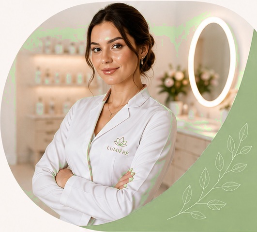 Profissional de estética em clínica